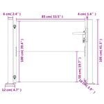 Casa si Gradina - Constructii - Usi interior, exterior si garaj - Usi garaj - Poarta pentru gradina, 105x105 cm, otel corten - Infinity.ro