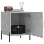 Casa si Gradina - Mobilier - Comode si corpuri - Noptiere - Noptiera, gri beton, 40x40x50 cm, lemn compozit - Infinity.ro