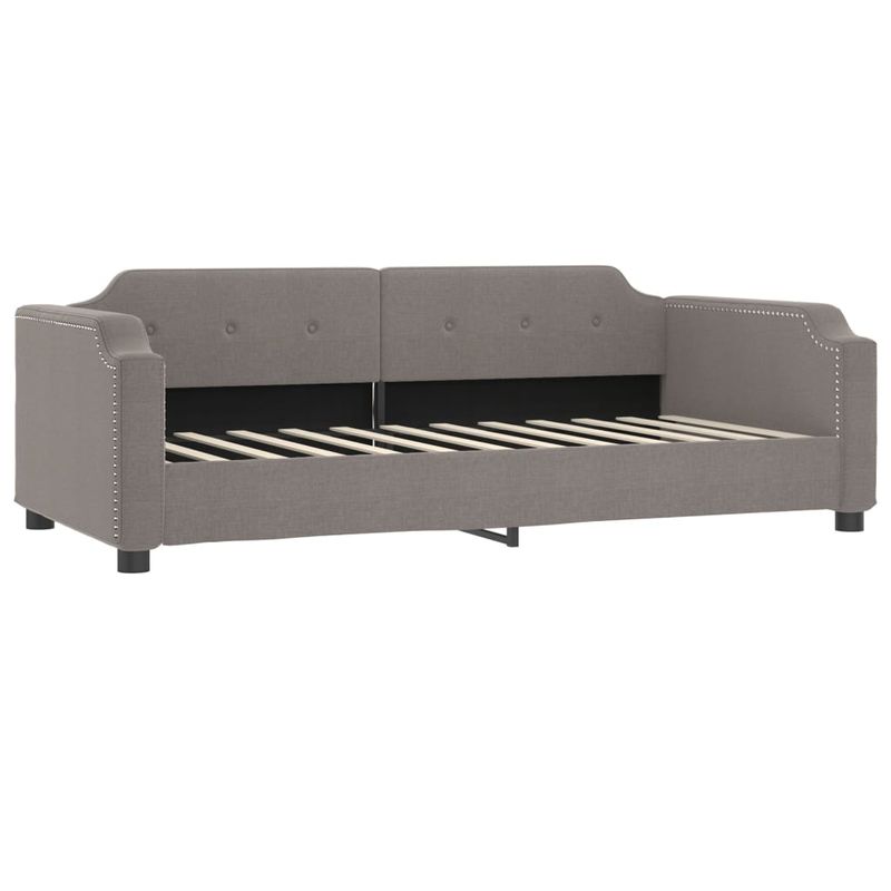 Casa si Gradina - Mobilier - Paturi si accesorii - Paturi - Pat de zi cu extensie si sertare, gri taupe, 80x200 cm, textil - Infinity.ro