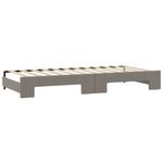 Casa si Gradina - Mobilier - Paturi si accesorii - Paturi - Pat de zi cu extensie si sertare, gri taupe, 80x200 cm, textil - Infinity.ro