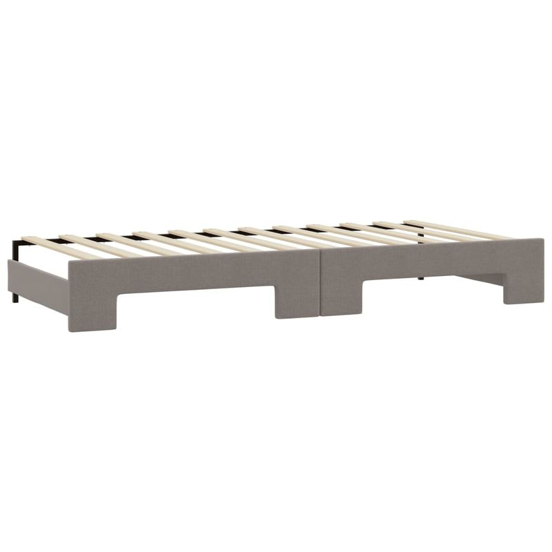 Casa si Gradina - Mobilier - Paturi si accesorii - Paturi - Pat de zi cu extensie si sertare, gri taupe, 80x200 cm, textil - Infinity.ro