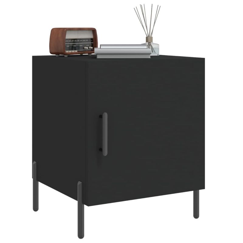 Casa si Gradina - Mobilier - Comode si corpuri - Noptiere - Noptiere, 2 buc., negru, 40x40x50 cm, lemn compozit - Infinity.ro