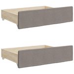 Casa si Gradina - Mobilier - Paturi si accesorii - Paturi - Pat de zi cu extensie si sertare, gri taupe, 80x200 cm, textil - Infinity.ro