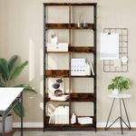 Casa si Gradina - Mobilier - Biblioteci si rafturi - Biblioteci - Biblioteca, stejar fumuriu, 78,5x33x188,5 cm, lemn prelucrat - Infinity.ro