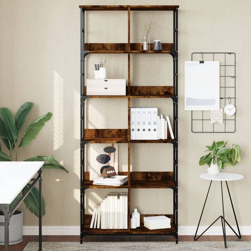 Casa si Gradina - Mobilier - Biblioteci si rafturi - Biblioteci - Biblioteca, stejar fumuriu, 78,5x33x188,5 cm, lemn prelucrat - Infinity.ro