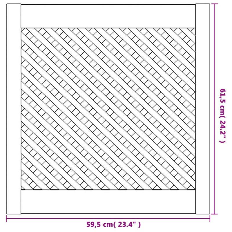 Casa si Gradina - Mobilier - Dulapuri si sifoniere - Dulapuri - Usi de dulap cu zabrele 2 buc. 59,5x61,5 cm, lemn masiv de pin - Infinity.ro