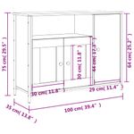 Casa si Gradina - Mobilier - Comode si corpuri - Comode - Servanta, gri sonoma, 100x35x75 cm, lemn compozit - Infinity.ro