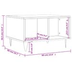 Casa si Gradina - Mobilier - Mese si birouri - Masute de cafea - Masuta de cafea, stejar fumuriu, 60x50x36,5 cm, lemn compozit - Infinity.ro