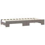 Casa si Gradina - Mobilier - Paturi si accesorii - Paturi - Pat de zi cu extensie, gri taupe, 100x200 cm, textil - Infinity.ro