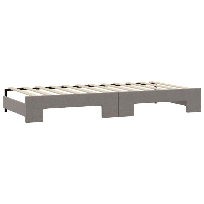 Casa si Gradina - Mobilier - Paturi si accesorii - Paturi - Pat de zi cu extensie, gri taupe, 100x200 cm, textil - Infinity.ro