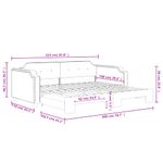 Casa si Gradina - Mobilier - Paturi si accesorii - Paturi - Pat de zi cu extensie, gri taupe, 100x200 cm, textil - Infinity.ro