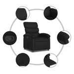 Casa si Gradina - Mobilier - Scaune si fotolii - Fotolii - Fotoliu rabatabil, negru, piele ecologica - Infinity.ro