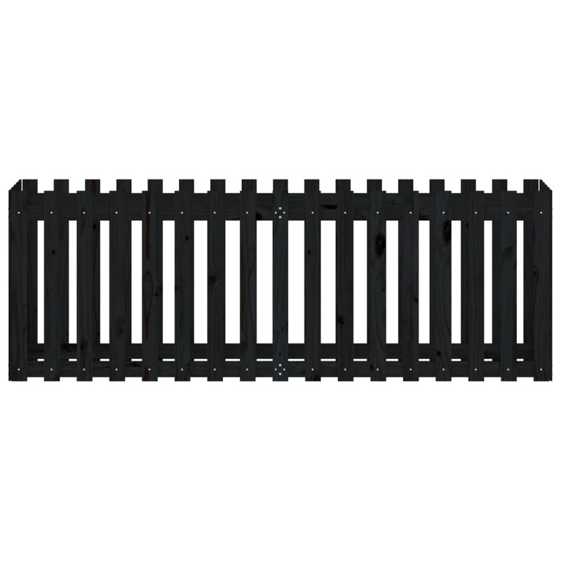 Casa si Gradina - Gradinarit si plante - Plante si ghivece - Ghivece si suporturi - Pat inaltat gradina design gard 200x50x70 cm lemn impregnat pin, pin negru - Infinity.ro