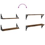 Casa si Gradina - Mobilier - Biblioteci si rafturi - Rafturi - Rafturi de perete, 2 buc., stejar fumuriu, 60x15x15,5 cm - Infinity.ro