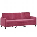 Casa si Gradina - Mobilier - Seturi de mobilier - Seturi living - Set canapele, 2 piese, rosu vin, catifea - Infinity.ro