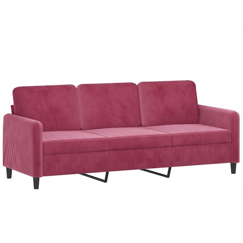 Casa si Gradina - Mobilier - Seturi de mobilier - Seturi living - Set canapele, 2 piese, rosu vin, catifea - Infinity.ro