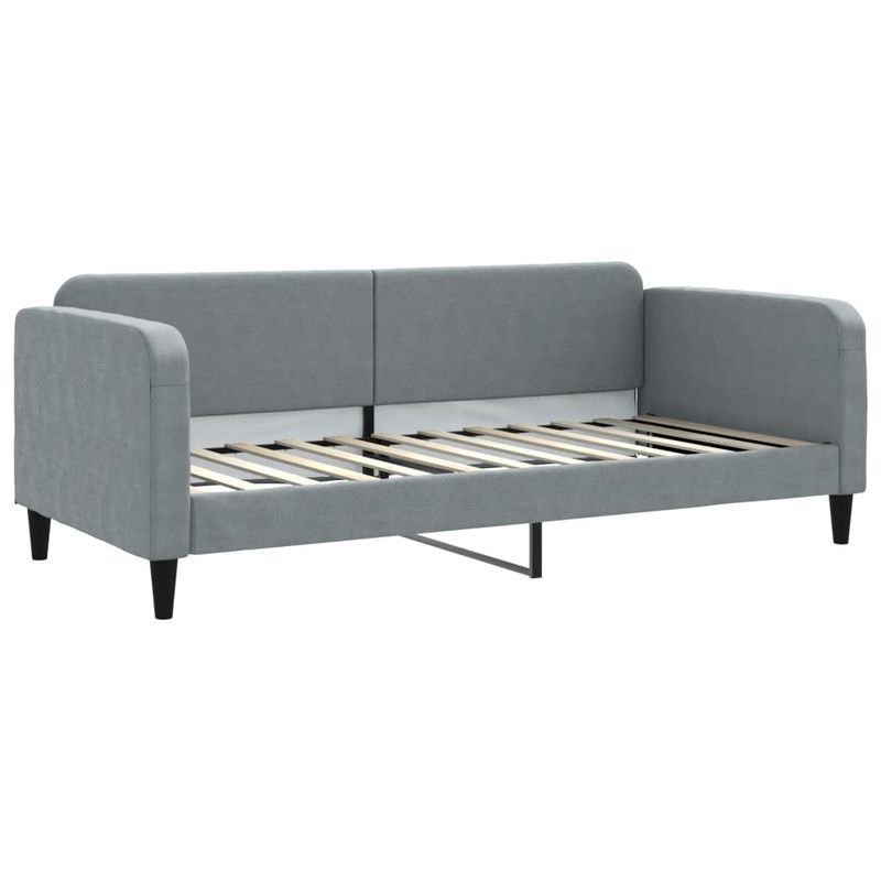 Casa si Gradina - Mobilier - Paturi si accesorii - Paturi - Pat de zi cu extensie si sertare, gri deschis, 90x200 cm textil - Infinity.ro