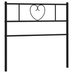 Casa si Gradina - Mobilier - Paturi si accesorii - Accesorii paturi - Tablie de pat metalica, negru, 100 cm - Infinity.ro