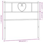 Casa si Gradina - Mobilier - Paturi si accesorii - Accesorii paturi - Tablie de pat metalica, negru, 100 cm - Infinity.ro