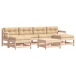 Casa si Gradina - Gradina si terasa - Mobilier exterior - Seturi mobila gradina - Set mobilier de gradina cu perne, 7 piese, lemn masiv - Infinity.ro