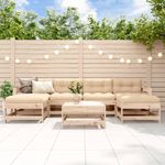 Casa si Gradina - Gradina si terasa - Mobilier exterior - Seturi mobila gradina - Set mobilier de gradina cu perne, 7 piese, lemn masiv - Infinity.ro
