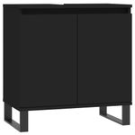 Casa si Gradina - Mobilier - Seturi de mobilier - Seturi baie - Set dulapuri de baie, 3 piese, negru, lemn prelucrat - Infinity.ro