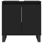 Casa si Gradina - Mobilier - Seturi de mobilier - Seturi baie - Set dulapuri de baie, 3 piese, negru, lemn prelucrat - Infinity.ro