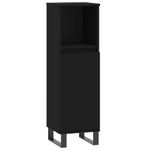 Casa si Gradina - Mobilier - Seturi de mobilier - Seturi baie - Set dulapuri de baie, 3 piese, negru, lemn prelucrat - Infinity.ro