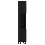 Casa si Gradina - Mobilier - Seturi de mobilier - Seturi baie - Set dulapuri de baie, 3 piese, negru, lemn prelucrat - Infinity.ro
