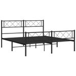 Casa si Gradina - Mobilier - Paturi si accesorii - Paturi - Cadru pat metalic cu tablie de cap/picioare, negru, 140x190 cm - Infinity.ro