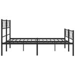 Casa si Gradina - Mobilier - Paturi si accesorii - Paturi - Cadru pat metalic cu tablie de cap/picioare, negru, 140x190 cm - Infinity.ro