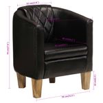 Casa si Gradina - Mobilier - Scaune si fotolii - Fotolii - Fotoliu tubular, negru, piele naturala - Infinity.ro