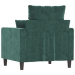 Casa si Gradina - Mobilier - Scaune si fotolii - Fotolii - Fotoliu canapea, verde inchis, 60 cm, catifea - Infinity.ro