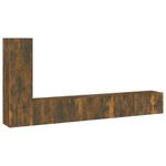 Casa si Gradina - Mobilier - Seturi de mobilier - Seturi living - Set dulapuri TV, 3 piese, stejar fumuriu, lemn prelucrat - Infinity.ro