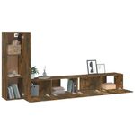 Casa si Gradina - Mobilier - Seturi de mobilier - Seturi living - Set dulapuri TV, 3 piese, stejar fumuriu, lemn prelucrat - Infinity.ro