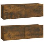 Casa si Gradina - Mobilier - Seturi de mobilier - Seturi living - Set dulapuri TV, 3 piese, stejar fumuriu, lemn prelucrat - Infinity.ro