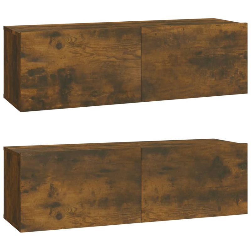 Casa si Gradina - Mobilier - Seturi de mobilier - Seturi living - Set dulapuri TV, 3 piese, stejar fumuriu, lemn prelucrat - Infinity.ro