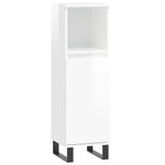 Casa si Gradina - Mobilier - Seturi de mobilier - Seturi baie - Set mobilier de baie, 3 piese, alb extralucios, lemn compozit - Infinity.ro