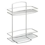 Casa si Gradina - Sanitare - Suporturi si accesorii baie - Suporturi baie - Metaltex Suport pentru dus cu 2 niveluri „Onda”, argintiu - Infinity.ro