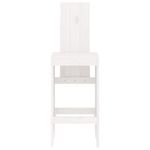 Casa si Gradina - Gradina si terasa - Mobilier exterior - Scaune si sezlonguri gradina - Scaune de bar, 2 buc., alb, 40x42x120 cm, lemn masiv de pin - Infinity.ro
