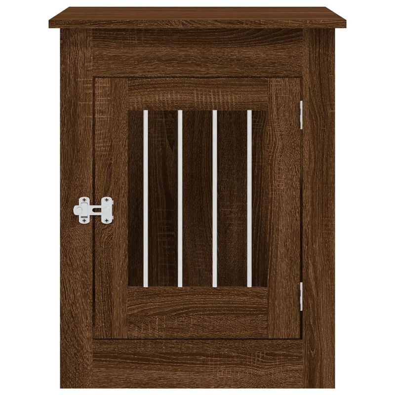 Petshop - Accesorii petshop - Culcusuri si custi - Custi interior si exterior - Lada pentru caini, stejar maro, 55x80x68 cm, lemn compozit - Infinity.ro