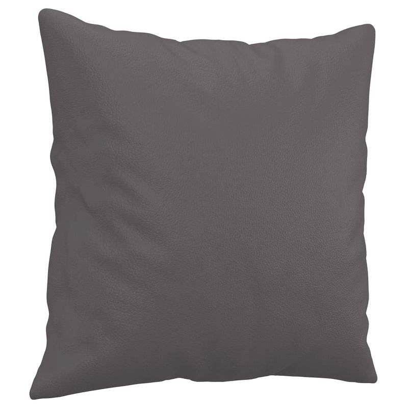 Casa si Gradina - Mobilier - Canapele si coltare - Canapele - Canapea cu 2 locuri cu pernute, gri, 120 cm, piele ecologica - Infinity.ro