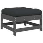 Casa si Gradina - Gradina si terasa - Mobilier exterior - Seturi mobila gradina - Set mobilier de gradina cu perne, 7 piese, gri, lemn masiv - Infinity.ro