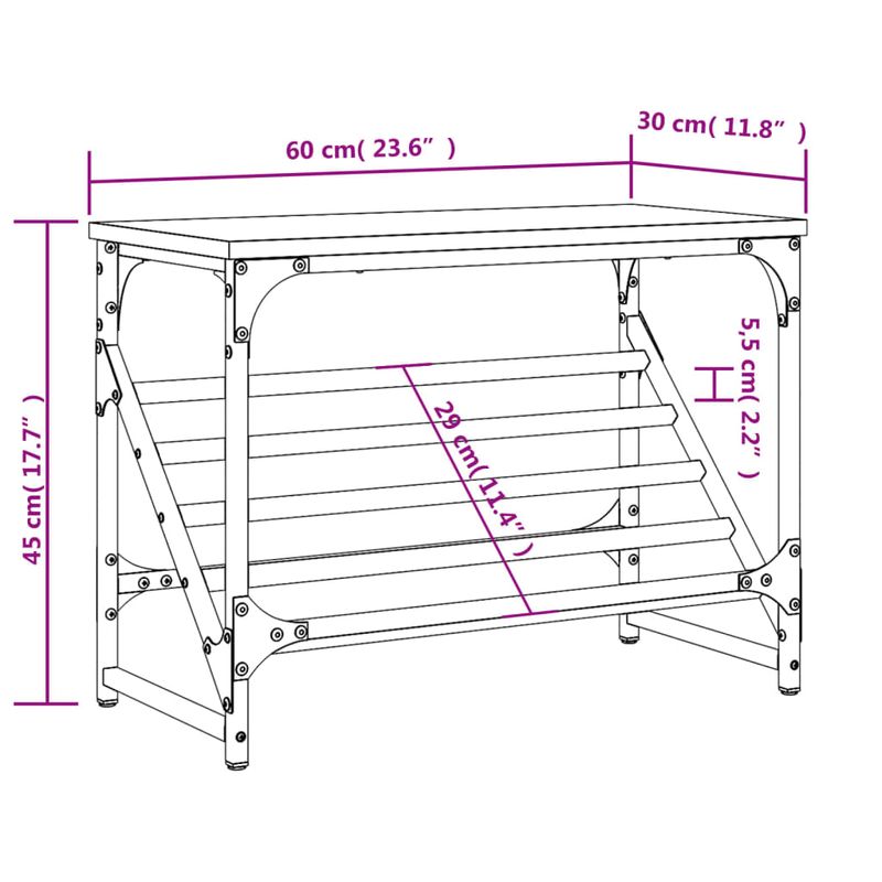 Casa si Gradina - Mobilier - Organizare si depozitare - Organizator incaltaminte - Pantofar, stejar maro, 60x30x45 cm, lemn compozit - Infinity.ro