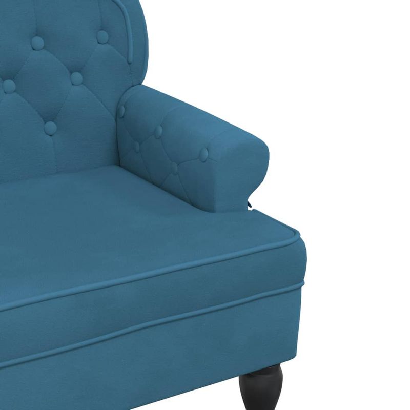 Casa si Gradina - Mobilier - Canapele si coltare - Banchete - Bancheta cu spatar, albastru, 119,5x64,5x75 cm, catifea - Infinity.ro