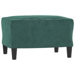 Casa si Gradina - Mobilier - Canapele si coltare - Canapele - Canapea cu 3 locuri si taburet, verde inchis, 180 cm, catifea - Infinity.ro