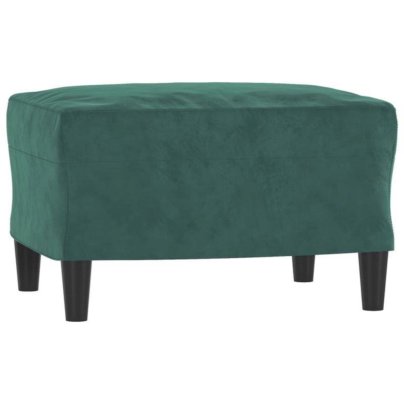 Casa si Gradina - Mobilier - Canapele si coltare - Canapele - Canapea cu 3 locuri si taburet, verde inchis, 180 cm, catifea - Infinity.ro