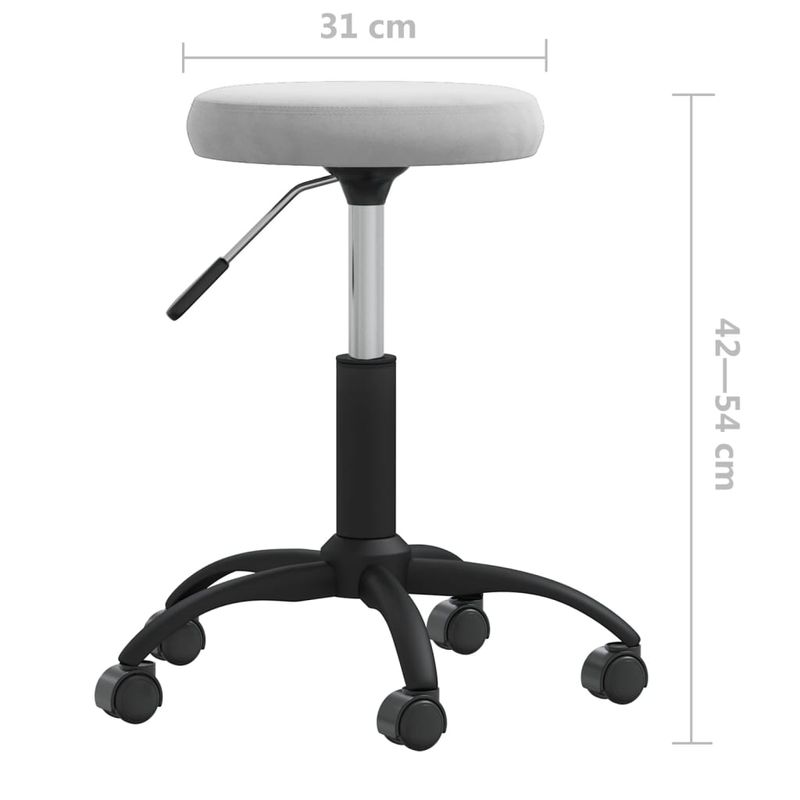 Casa si Gradina - Mobilier - Scaune si fotolii - Scaune - Scaun de birou pivotant, gri deschis, catifea - Infinity.ro