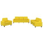 Casa si Gradina - Mobilier - Seturi de mobilier - Seturi living - Set de canapele, 3 piese, galben deschis, textil - Infinity.ro