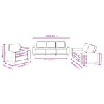 Casa si Gradina - Mobilier - Seturi de mobilier - Seturi living - Set de canapele, 3 piese, galben deschis, textil - Infinity.ro